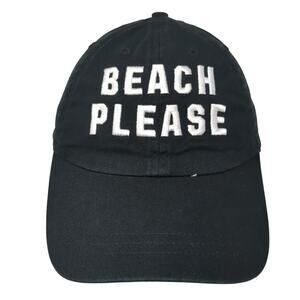 Beach Please Slideback Hat Black One Size Adjustable Victoria's Secret